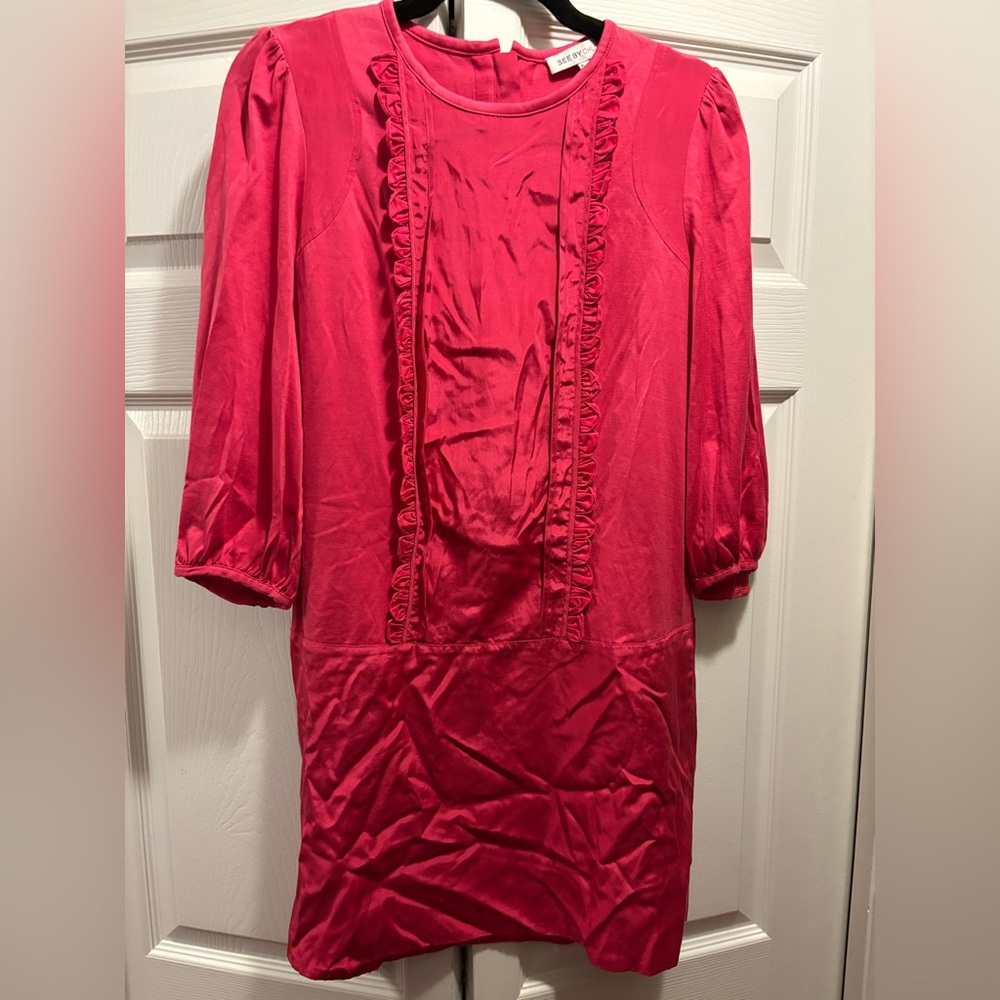 See By Chloe Vibrant Pink Mini Silk Dress